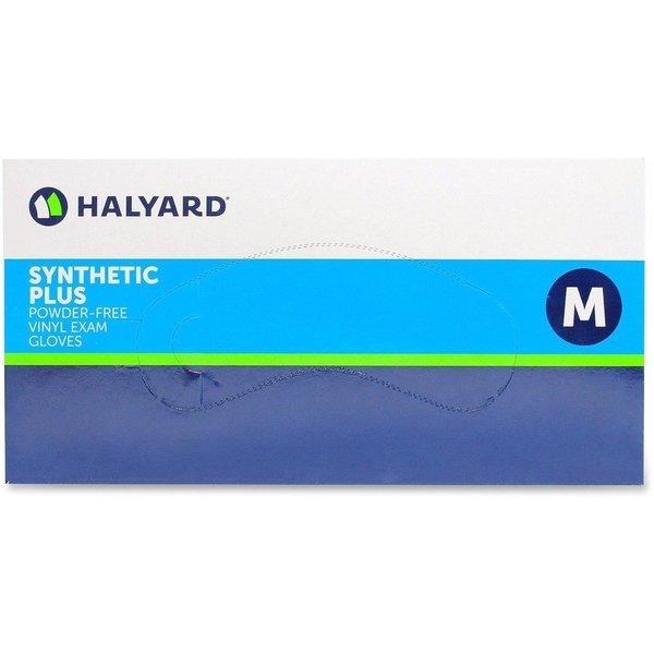 Halyard Vinyl Disposable Gloves, 4.7 mil Palm, Vinyl, M, 100 PK, Clear HLY55032